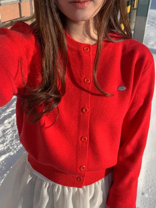 (Over 20,000 sold) 6-color Milk Round Cashmere Knit Cardigan