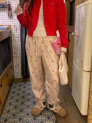 Teddy Bear Fleece-Lined Jogger Pants