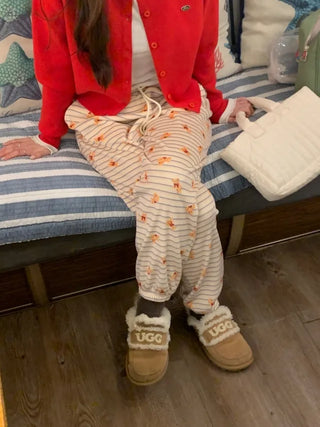 Teddy Bear Fleece-Lined Jogger Pants