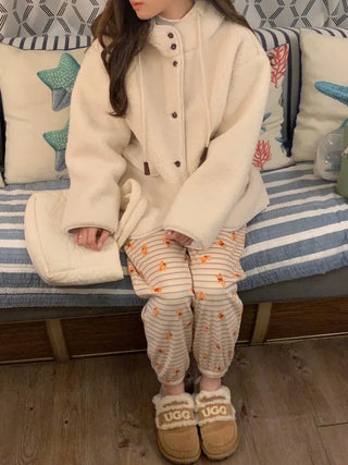 Teddy Bear Fleece-Lined Jogger Pants