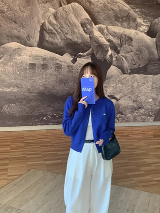 (Over 20,000 sold) 6-color Milk Round Cashmere Knit Cardigan