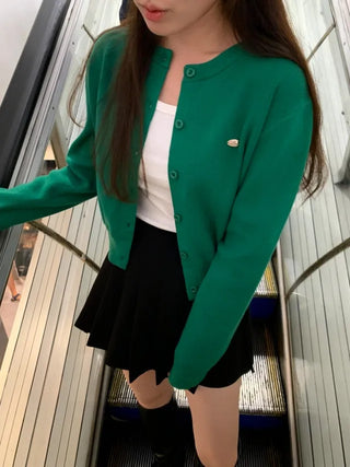 (Over 20,000 sold) 6-color Milk Round Cashmere Knit Cardigan