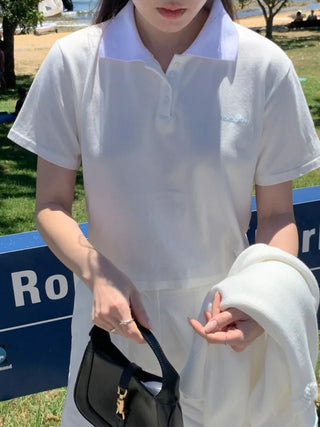 Short-sleeved polo shirt