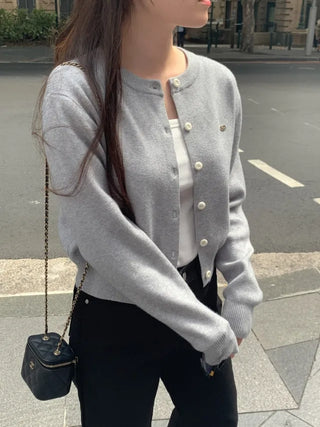 (Over 20,000 sold) 6-color Milk Round Cashmere Knit Cardigan