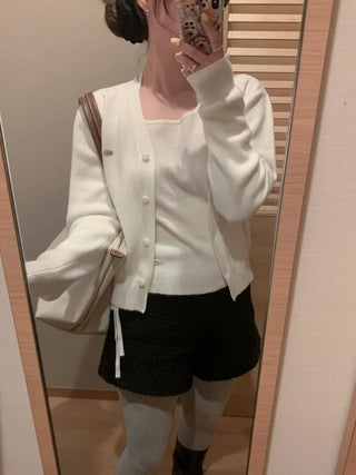 (Over 20,000 sold) 6-color Milk Round Cashmere Knit Cardigan