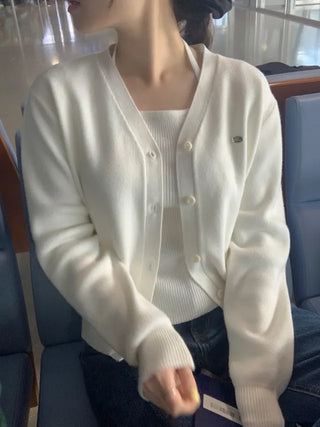 (Over 20,000 sold) 6-color Milk Round Cashmere Knit Cardigan