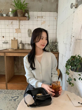 (Over 20,000 sold) 6-color Milk Round Cashmere Knit Cardigan