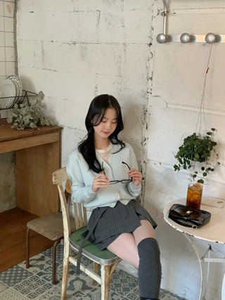 (Over 20,000 sold) 6-color Milk Round Cashmere Knit Cardigan