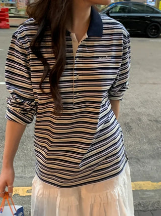 Striped rugby shirt