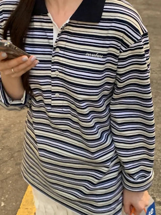 Striped rugby shirt
