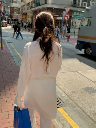 Silky Loose Fit Shirt Blouse