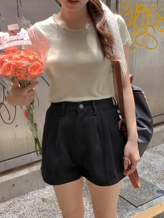 Layered sheer short-sleeved T-shirt (3c)