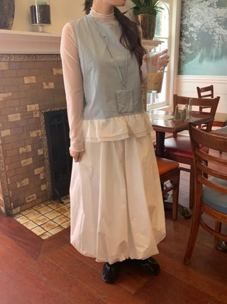 Frilled Layered Sheer Blouse Set