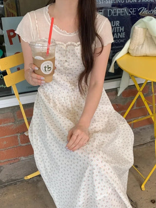 Flower Lace Long Camisole Dress