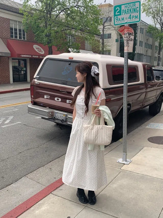 Flower Lace Long Camisole Dress