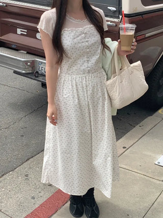 Flower Lace Long Camisole Dress