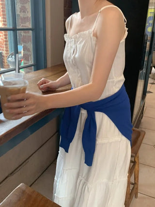 Frilled and pleated button camisole