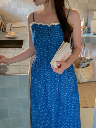 Flower Lace Long Camisole Dress
