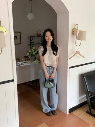 Ribbon bustier Tencel chiffon blouse
