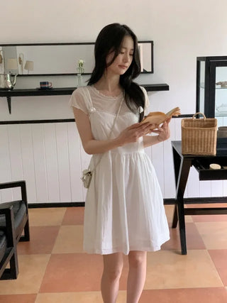 Shirred Layered Bustier Mini Dress