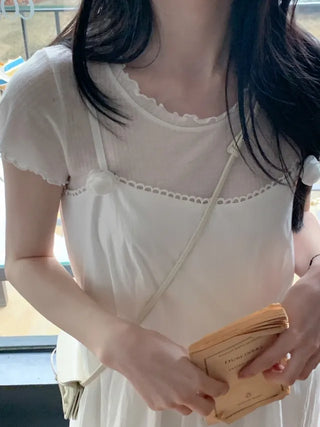 Shirred Layered Bustier Mini Dress