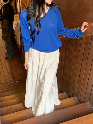 Loose-fitting long-sleeved knit