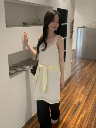 Daisy Vintage Layered Knit Camisole Dress