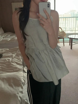 Shirred Ribbon Layered Bustier Dress