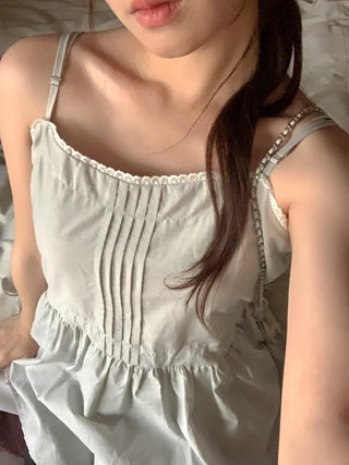 Shirred Ribbon Layered Bustier Dress