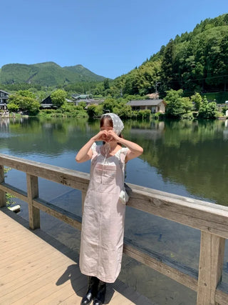 Logo Label Overalls Dress (4c)