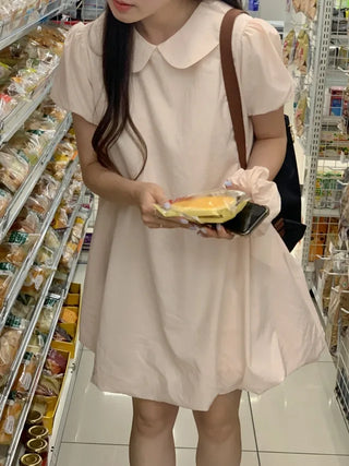Scrunchie Set Balloon Short-Sleeve Tunic