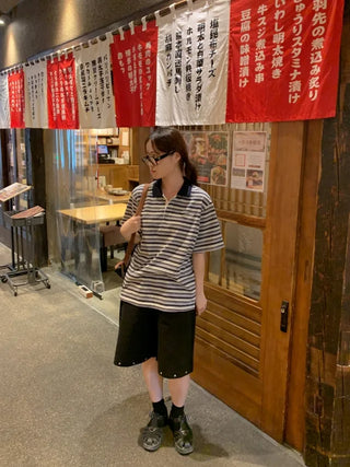 Striped rugby shirt