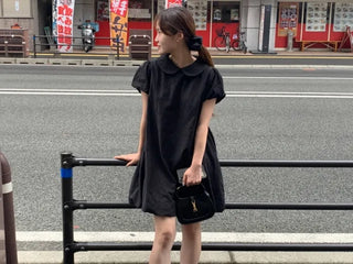 Scrunchie Set Balloon Short-Sleeve Tunic