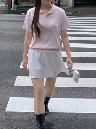 Summer short-sleeved colored knit