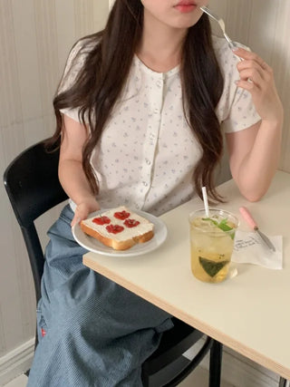 Flower Summer Short-Sleeve Cardigan