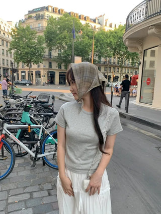 [5 colors] Round inner modal short-sleeved T-shirt