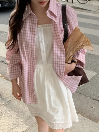 Oversized Vintage Check Shirt