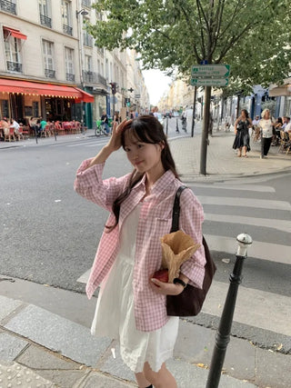 Oversized Vintage Check Shirt