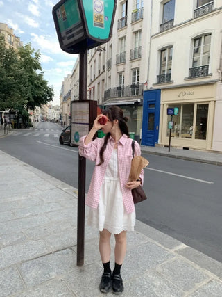 Oversized Vintage Check Shirt