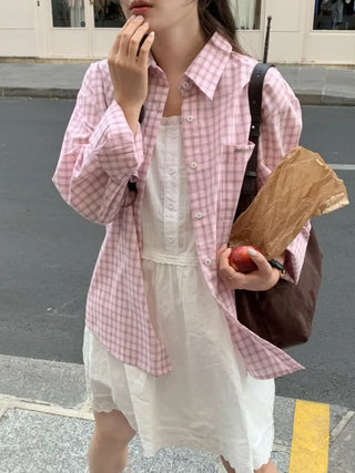 Oversized Vintage Check Shirt