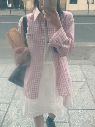 Oversized Vintage Check Shirt