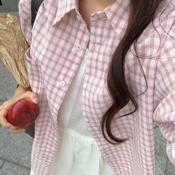 Oversized Vintage Check Shirt
