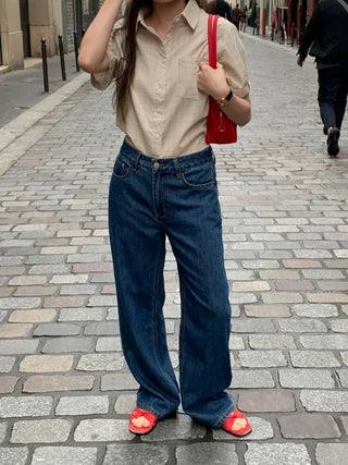 Summer oversized check shirt