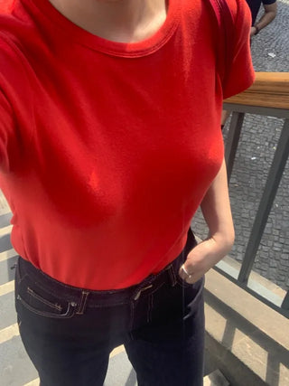 [5 colors] Round inner modal short-sleeved T-shirt