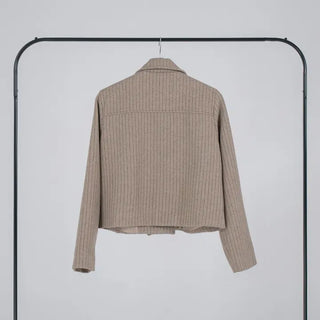 Ar Stripe Ribbon Pocket Mini Short Coat