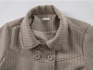 Ar Stripe Ribbon Pocket Mini Short Coat