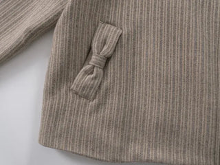 Ar Stripe Ribbon Pocket Mini Short Coat