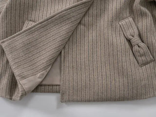 Ar Stripe Ribbon Pocket Mini Short Coat