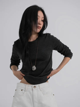 Mia Standard Round Long Sleeve T-shirt