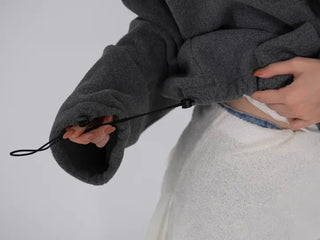 Doa Big Pocket Contrast Fleece Zip-Up